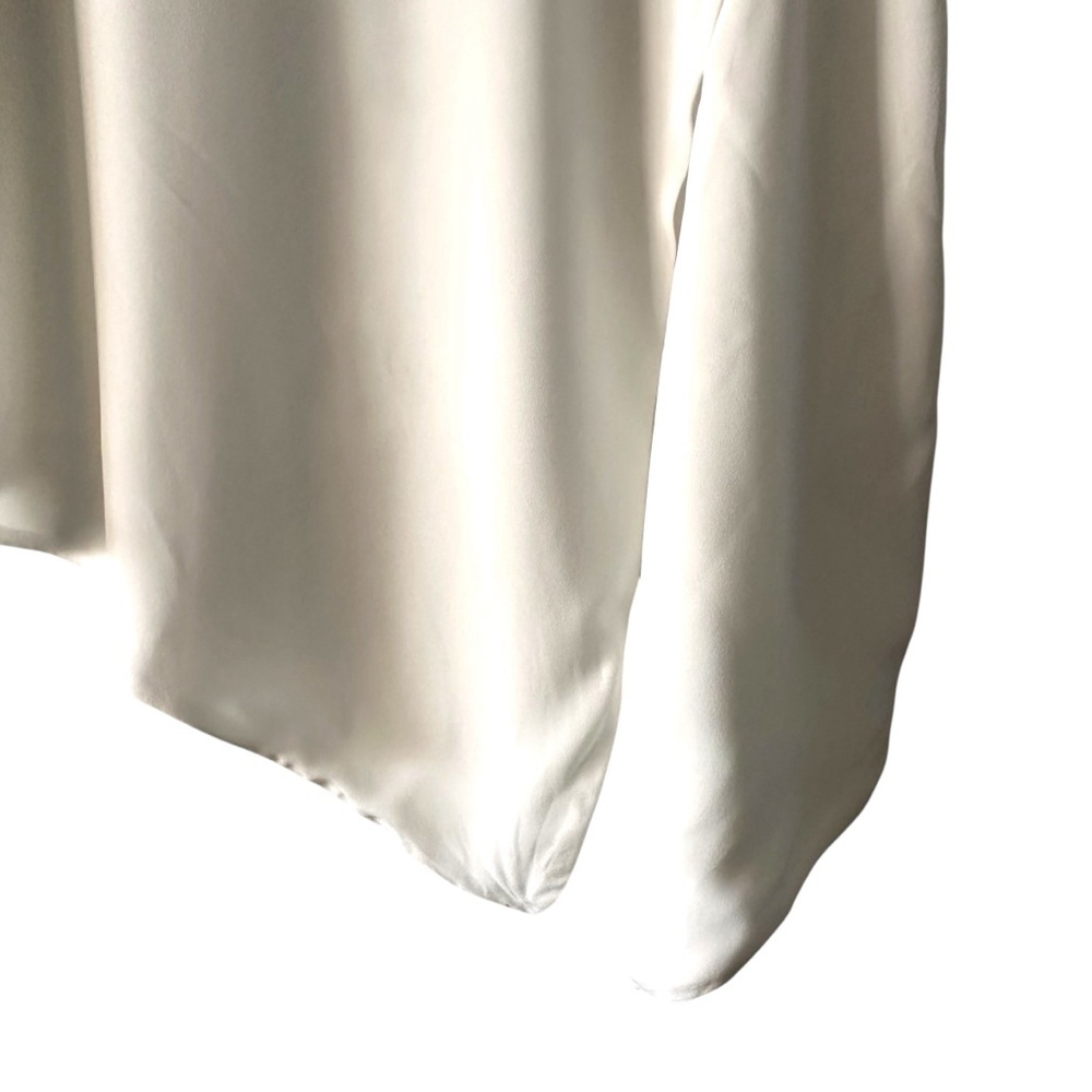Aritzia Babaton Asymmetrical Sleeveless Blouse White Top Size S Minimalist - Picture 3 of 7